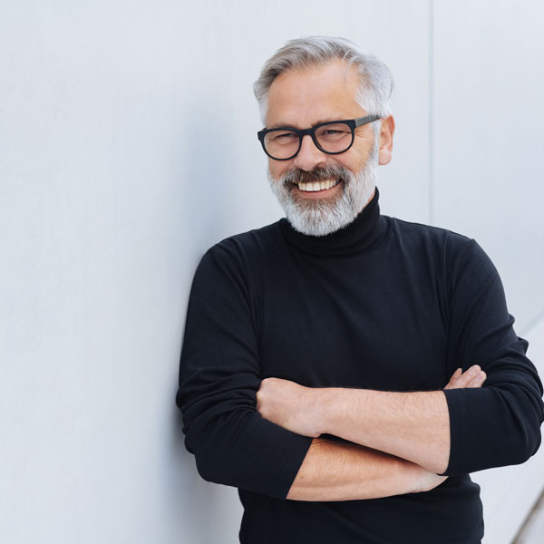 smiling middle aged man